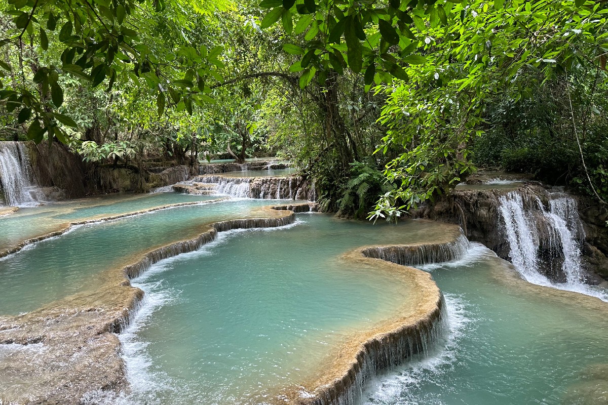 Kuang Si waterfalls in Luang Prabang, Laos